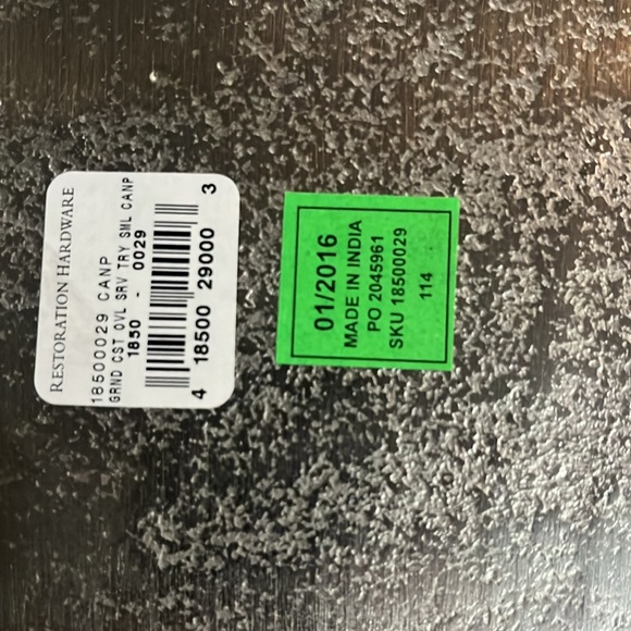 Restoration Hardware Oval Serving Tray - Picture 2 of 3